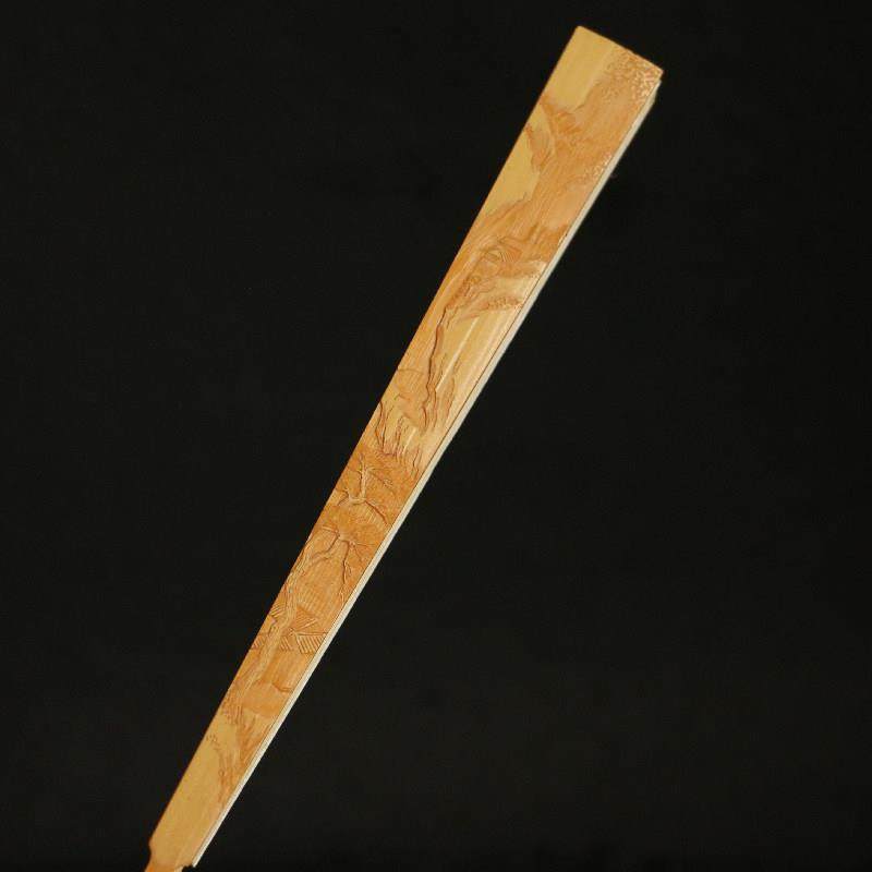 留青浅浮雕纯手工竹雕工艺老玉竹95寸18方雕刻竹扇子文玩把件把玩,特色手工艺,竹编/竹雕,淘宝优惠券,粉丝福利购,淘宝优惠卷