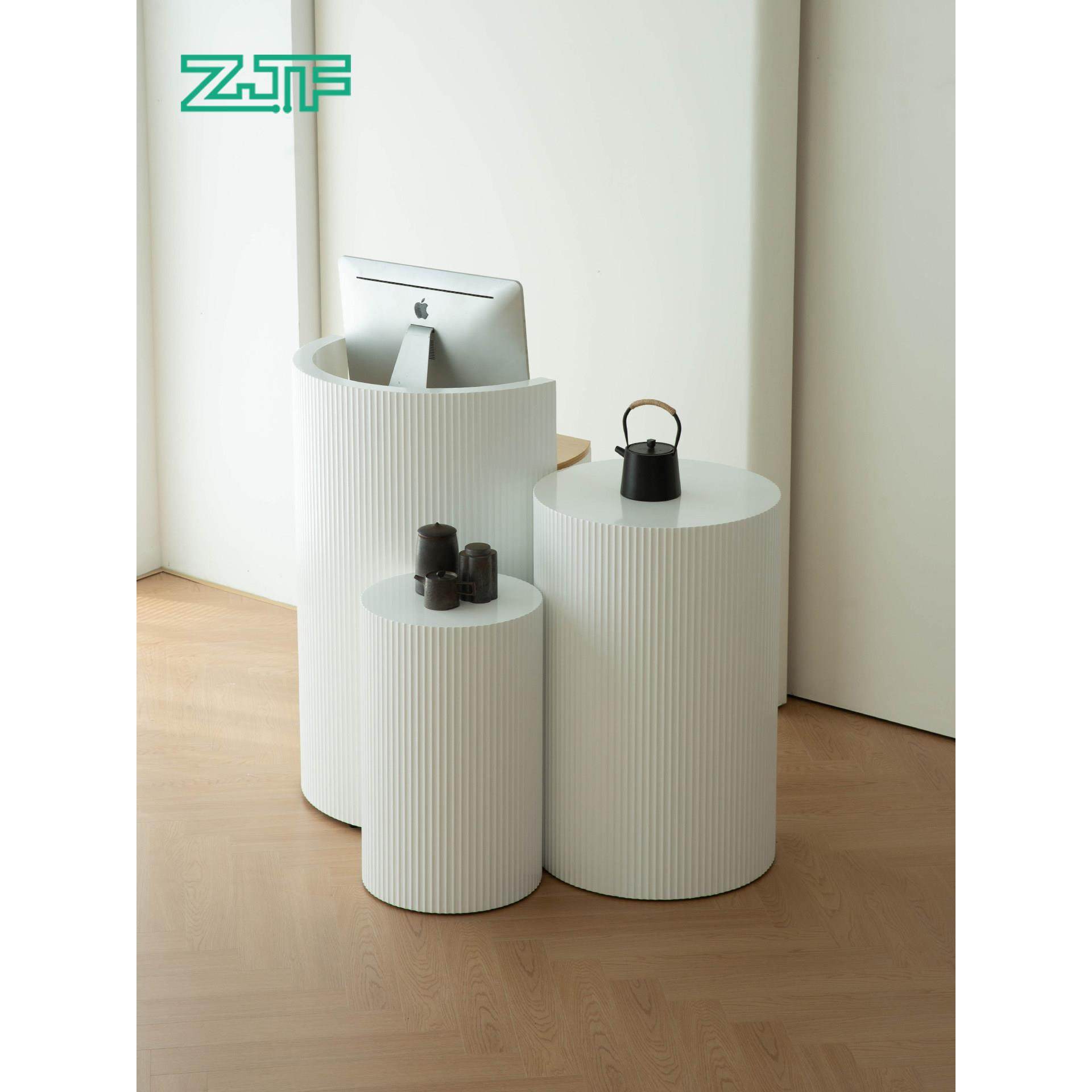 众匠坊美容院收银柜台柜台展示柜一体网红店店铺小型前台接待台吧