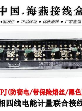 海燕 FJ6/PJ型防窃电带保险熔丝黑色 三相四线电能计量联合接线盒