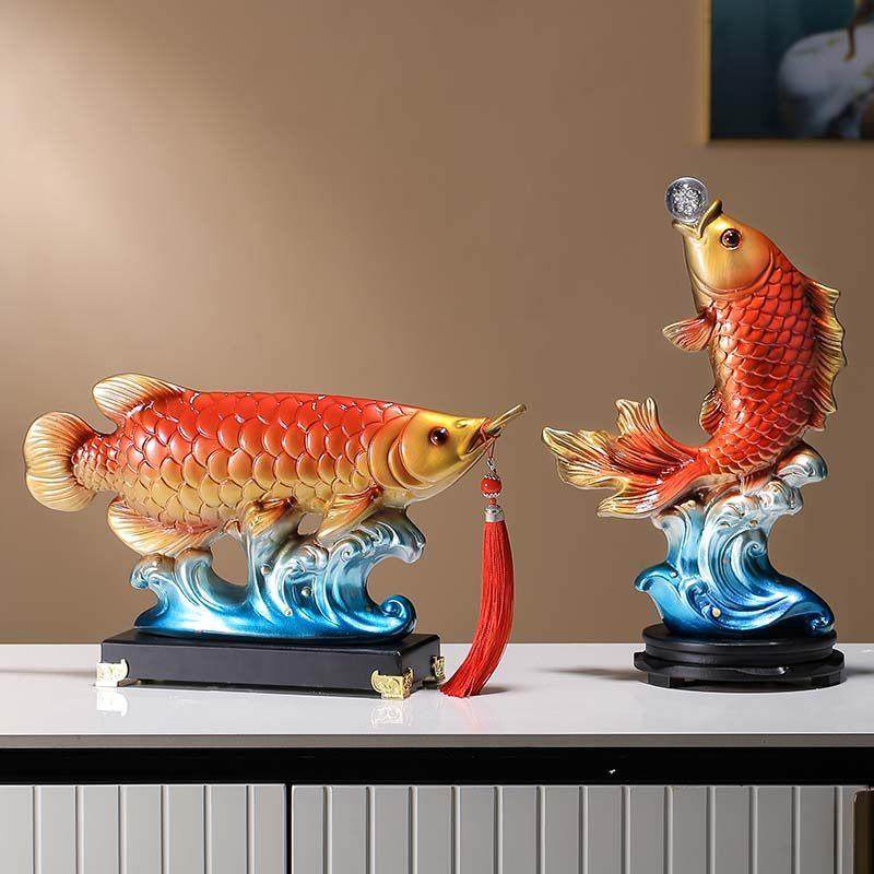年年有余 余招财鱼办公室摆件客厅电视柜酒柜玄关装饰品新居乔迁,家居饰品,装饰摆件,淘宝优惠券,粉丝福利购,淘宝优惠卷