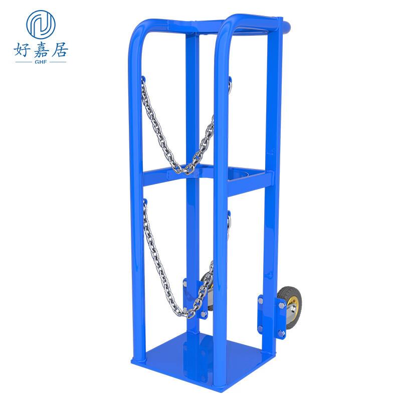 氧气瓶固定架40L钢瓶防倒架实验室氧气瓶手推车氮气罐氩气存放架