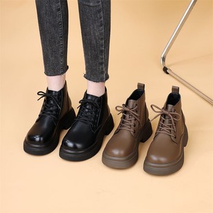 炸街小短靴 软底英伦风低帮爆款 卡迪高厚底马丁靴女2025新款 春秋季