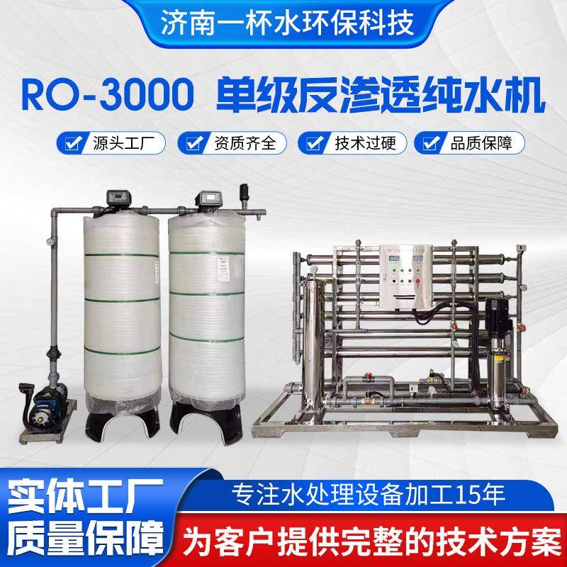 反渗透设备净水设备纯水设备3吨/小时反渗透水处理设备