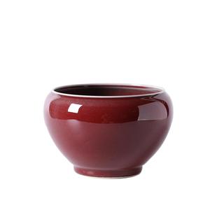 郎红洗茶唐水洗意日式 禅泡茶干家用釉水盂 建水舍席零配大号茶道