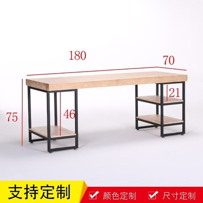 简约美式实木书桌商务办公电脑桌工作台现代家用小户型书房写字桌