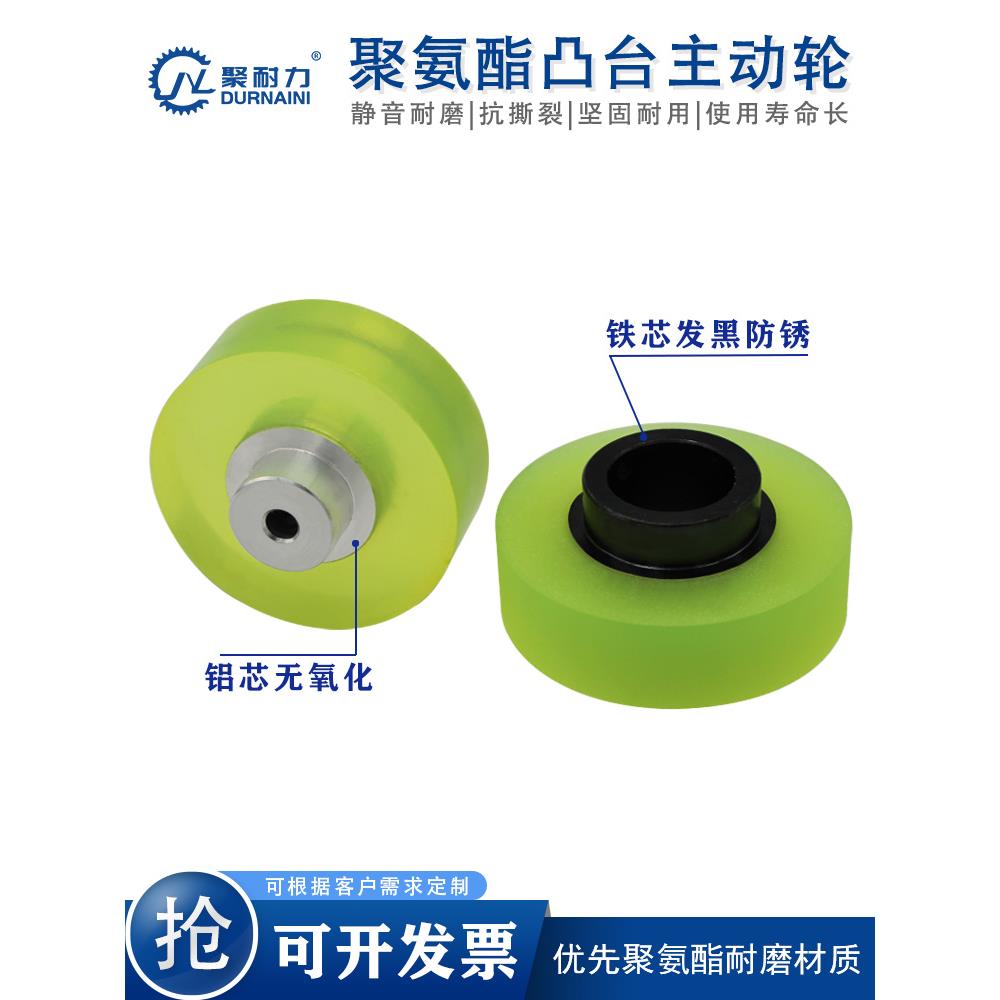 口罩机包胶过线轮计米轮编码器同步轮聚氨酯主动力流水线滚筒定制