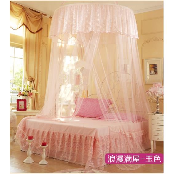 圆顶吊顶蚊帐公主圆形落地单人学生双人吸顶蚊帐1.2/1.5/1.8m米床