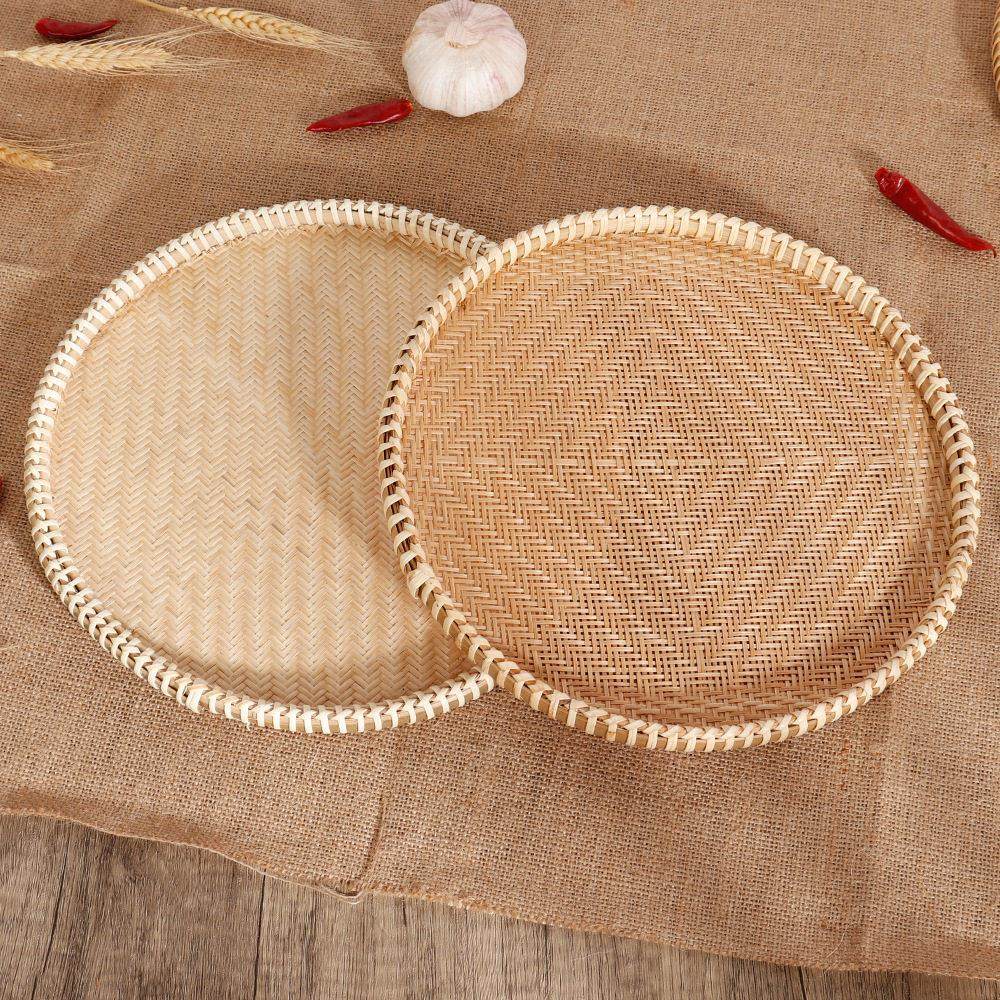越南竹编细孔无孔竹筛子绑边圆簸箕家用馒头筐蒸盘晾晒小托盘竹盘,特色手工艺,竹编/竹雕,淘宝优惠券,粉丝福利购,淘宝优惠卷