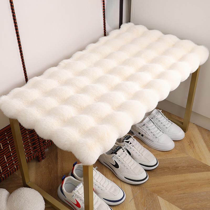 泡泡绒换鞋凳坐垫毛绒屁垫入户玄关卡座鞋柜垫加厚防滑椅子垫定制