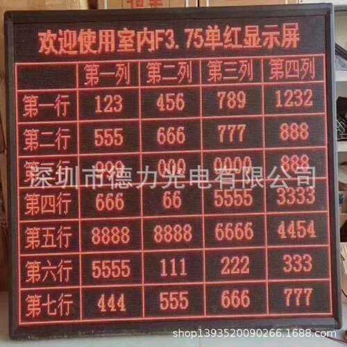 F3.75(P4.75)室内红色表贴led显示屏二次开发(标价未含税)高亮