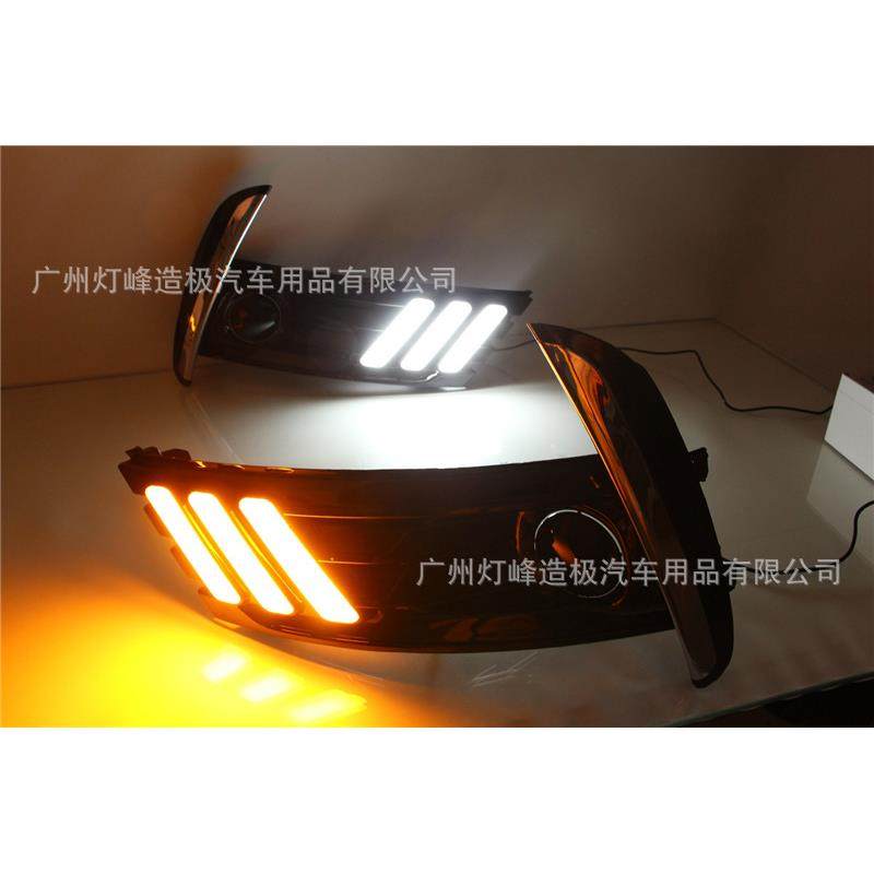 适用于国外版17丰田卡罗拉日行灯改LED日间行车灯带转向