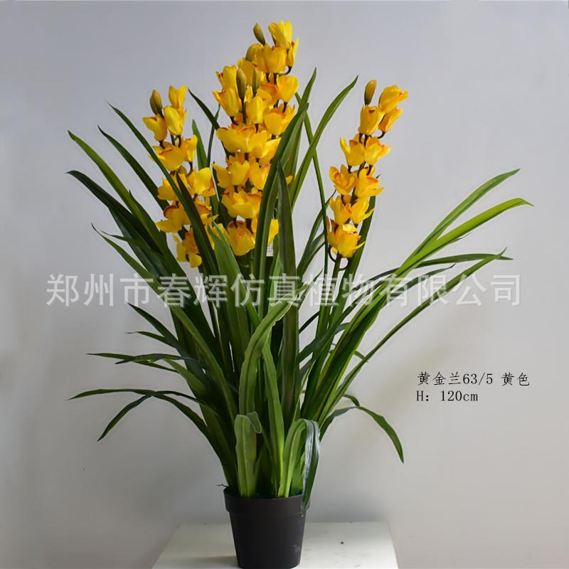 仿真植物盆景仿真蕙兰君子兰盆栽仿真水仙花室内绿植装饰假绿植