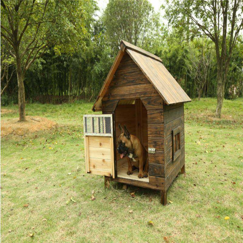 四季通用木制狗窝室外防雨户外狗屋狗笼子狗房子型狗舍保暖大型犬