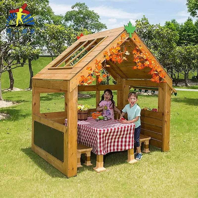 幼儿园儿童户外防腐木趣味过家家仿真厨房超市贩卖台角色扮演玩具