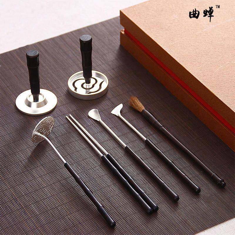 黑檀铜镀银香道工具七件套香篆打拓空薫香道用具用品套装,畜牧/养殖物资,畜牧/养殖器械,淘宝优惠券,粉丝福利购,淘宝优惠卷
