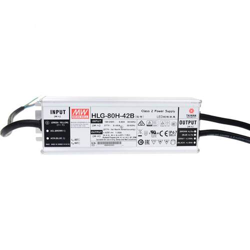 明纬开关HLG-80H-36AB/42AB/48AB/54AB80W防水LED驱动电源IP67