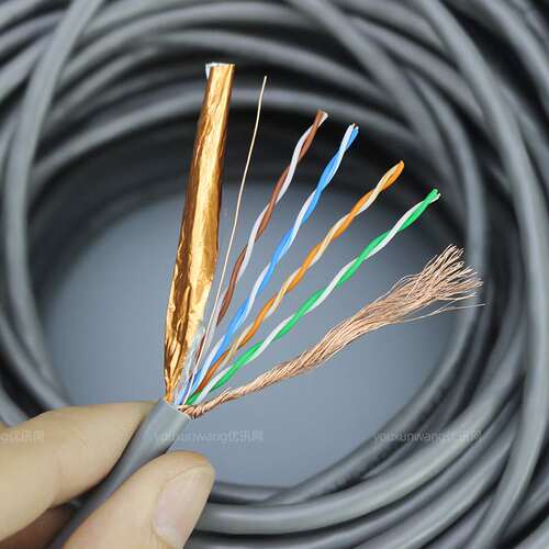 超五类双屏蔽网线纯铜电脑宽带网络线 sftp-cat5e屏蔽双绞线300米