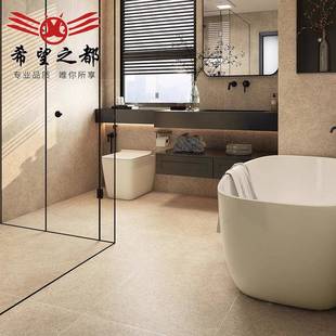 极简风莱姆石微哑质感砖600x1200mm古堡地砖卫生间墙砖阳台瓷砖