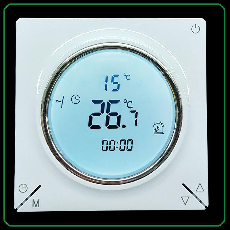 工厂出口版英文电采暖温控器电暖温控开关面板太阳能温度控制