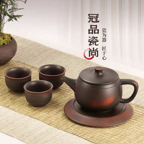 建水紫陶茶壶泡茶新款大容量功夫