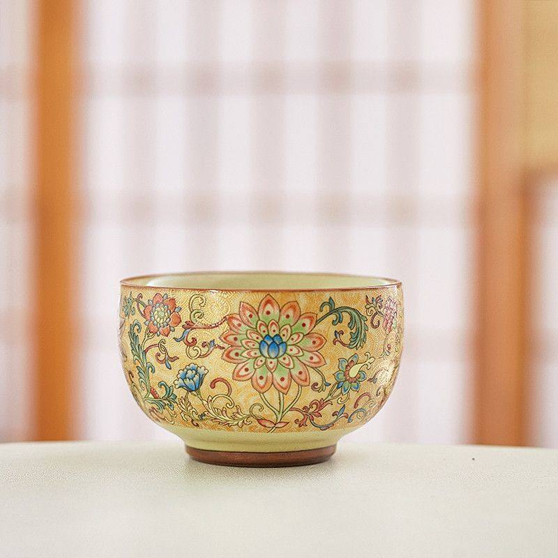 中式高档复古汝窑可养开片陶瓷功夫茶具大号品茗杯主人杯普洱杯,餐饮具,茶杯,淘宝优惠券,粉丝福利购,淘宝优惠卷