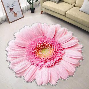 防滑加厚柔软床边卧室中式风立体感电脑椅垫阳台小地毯地垫可定制