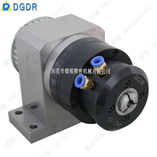 小型管件精密切割气动卡盘夹座JAC-15中空回转夹头焊接自动化加工