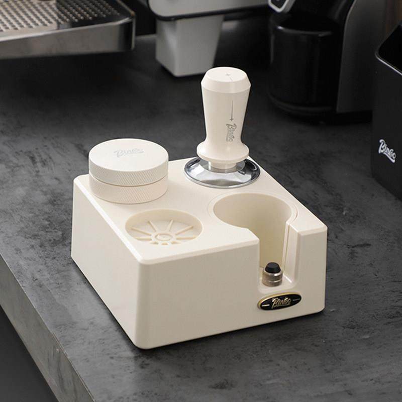 咖啡压粉底座套装意式咖啡机手柄支架压粉锤布粉器三件套51/58mm