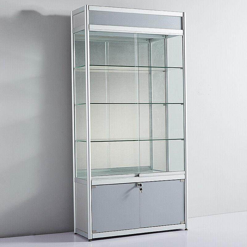 精品货架玻璃展柜奖牌奖杯展示柜手办化妆品展架模型产品陈列柜子