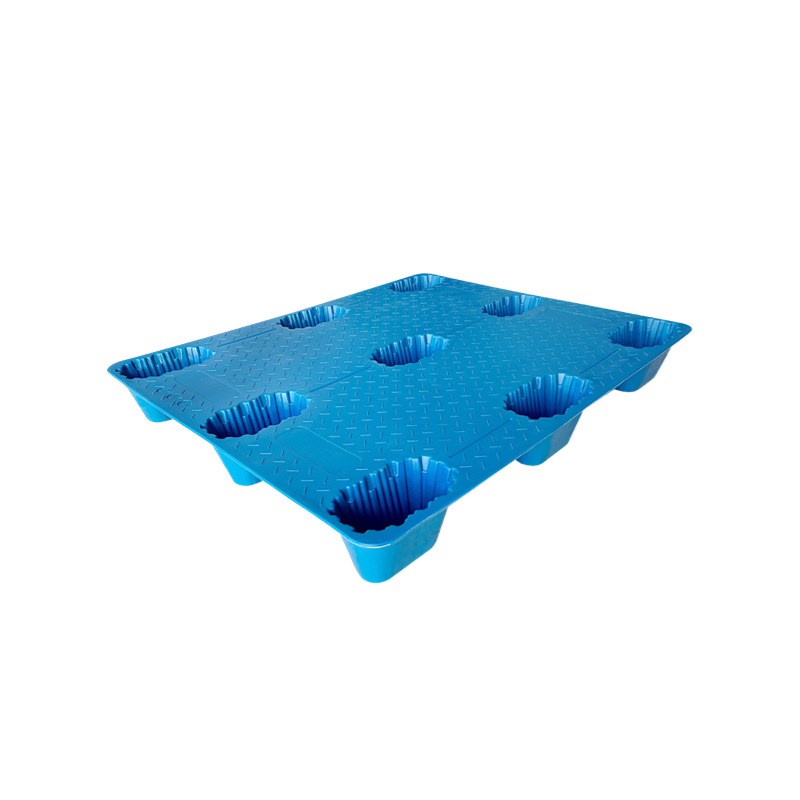 物流托盘塑胶卡板塑料垫板托盘厂家叉车板九脚吹塑托盘仓库地台板