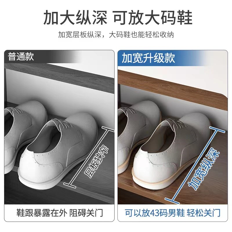 新中式实木色鞋柜家用门口入户大容量2024新爆款收纳经济型玄关柜