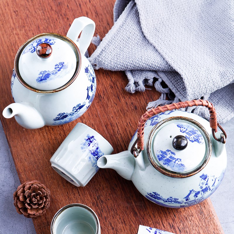 三分陶瓷日式海鲜汤壶水壶大号茶壶花茶壶泡茶壶大容量家用茶具