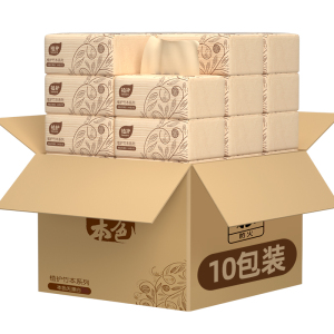 7.9元包邮  植护  本色家庭装抽纸4层*60抽*10包