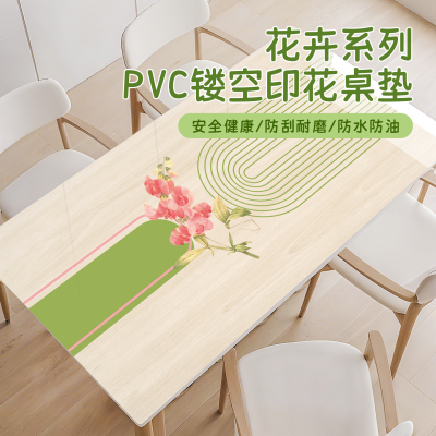 卡通透明桌垫长方形桌布防水防油免洗pvc软玻璃餐桌垫桌面保护垫