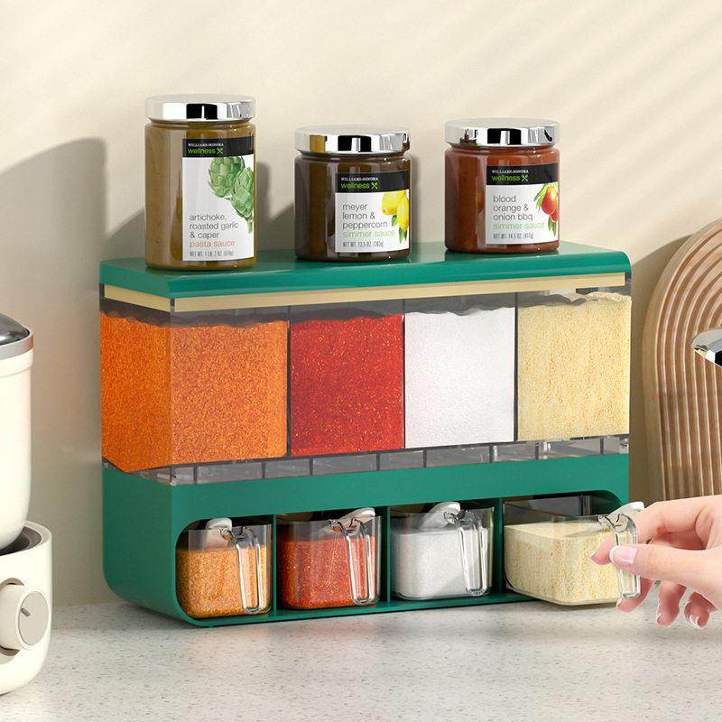 厨房盐调味罐壁挂式收调味料纳盒调料瓶装组合家用味精鸡精佐料盒,厨房/烹饪用具,调味瓶罐/调料研磨器,淘宝优惠券,粉丝福利购,淘宝优惠卷