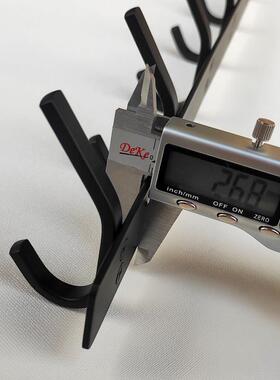 304不锈钢打孔挂钩衣帽钩黑色壁挂墙上挂衣钩免钉长排挂衣服钩子