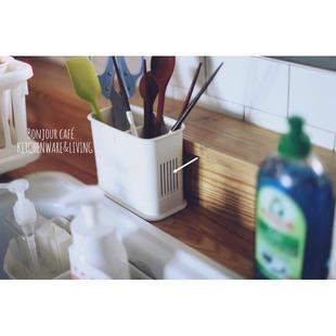 日式筷筒分格立式筷子筒收纳筒更叉餐具笼可拆分筷子盒收纳沥水架