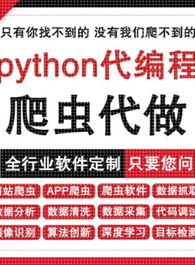 python爬虫数据分析爬取代做编写代编程网站程序软件定制接单网页