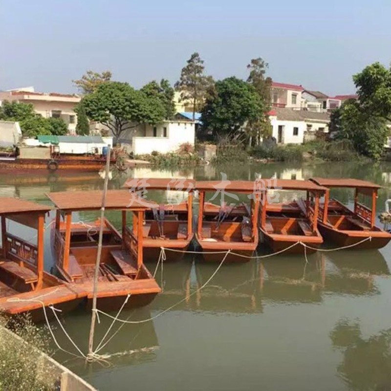 单篷船 木船渔船餐饮船 手划船 观光旅游船电动小画舫 Z景区乌篷
