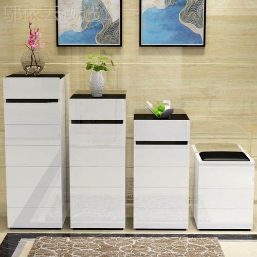 代家用门口简约现超薄门厅阶柜低进ANX门隔断柜高组合烤漆双面梯