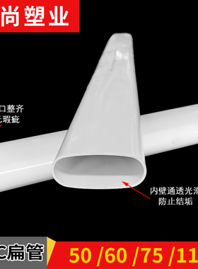 pvc50 60 110扁管厕所厨房阳台管道配件椭圆管地漏移位器75扁管