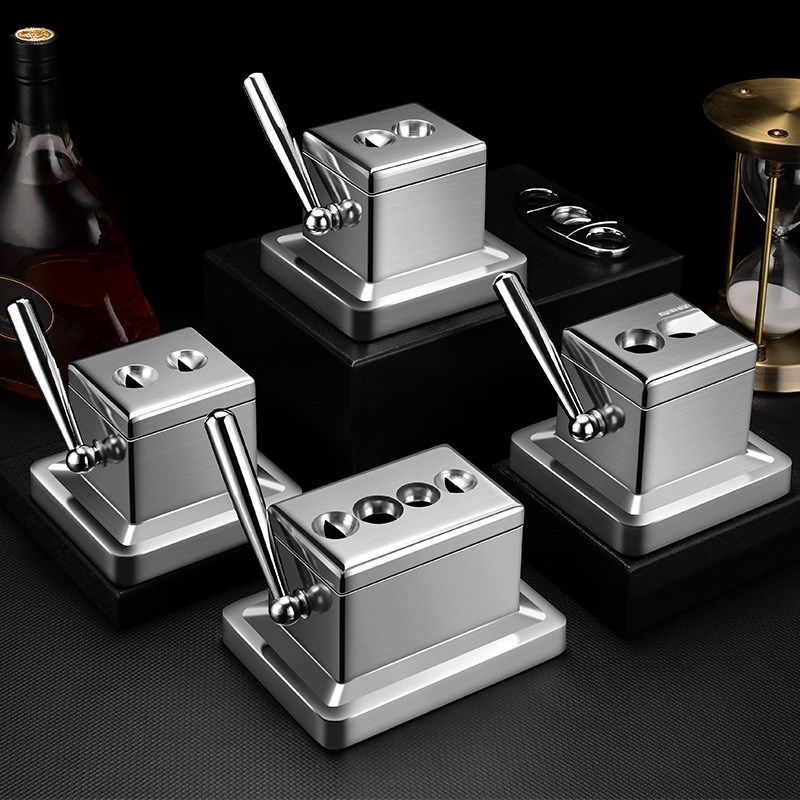 CIGARLOONG茄龙雪茄剪不锈钢台式开孔器锋利刀刃V型切口雪茄剪刀