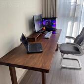 公电脑桌卧室家用写写办字木WPV桌去客厅化字桌全实书桌双人长条