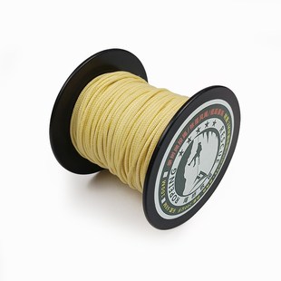 宁静探险2mm芳纶凯夫拉耐磨耐高温辅绳抓结绳圈6MM黑色凯夫拉现货