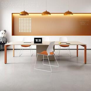 轻奢现代SJG办公桌培小型洽谈办公桌室家具会议桌训椅合会组议桌