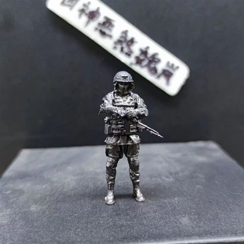 纯铜做旧微缩1/35(50mm) 俄军长官现代-C 陆军兵人模拟摆件 A-121