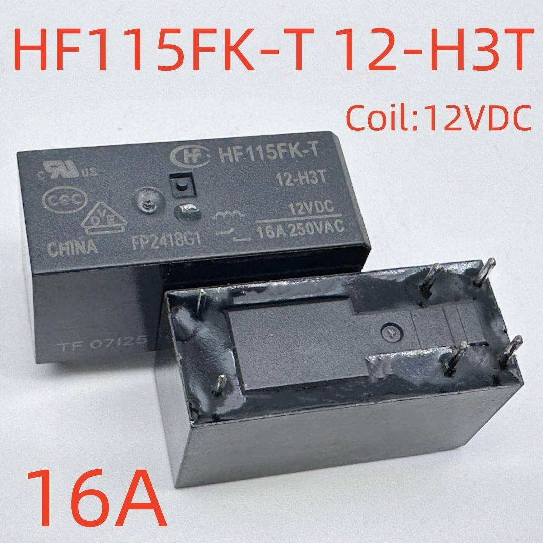 全新 6脚 16A 继电器 HF115FK-T 12-H3T 115FA6-线圈12V