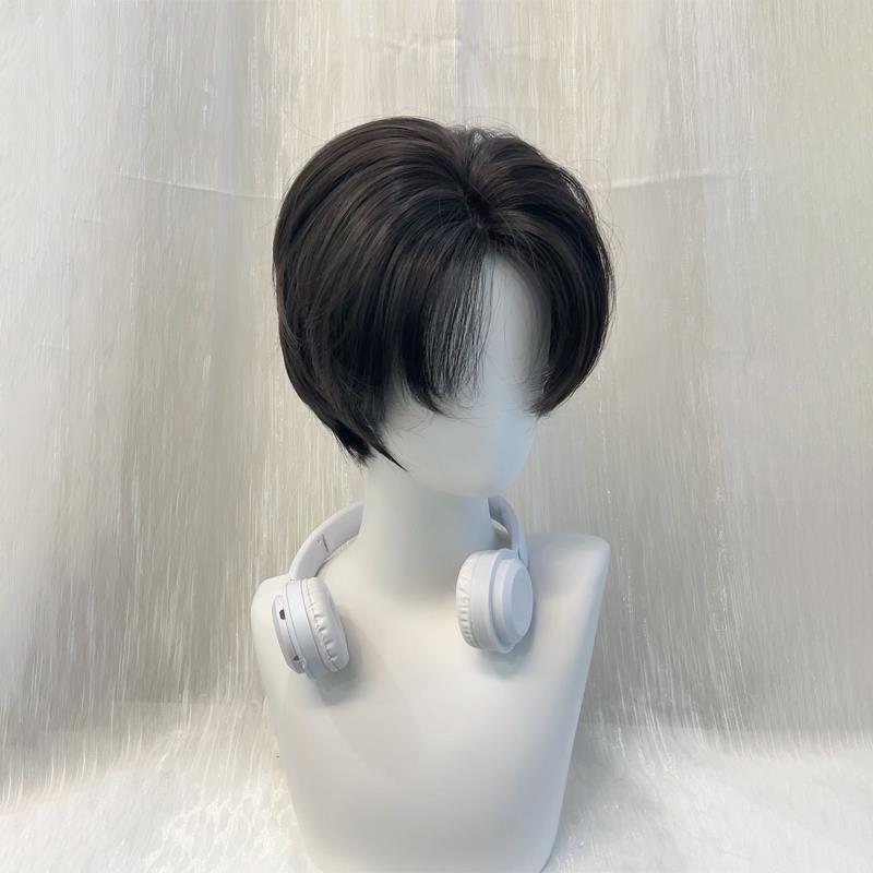 韩式日常自然男款中分前额蕾丝男士彷真发微分碎盖假发男生全头套