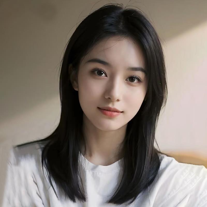 假发女中分减龄锁骨发女款蓬松轻盈中长发仿真头皮真人发全头套