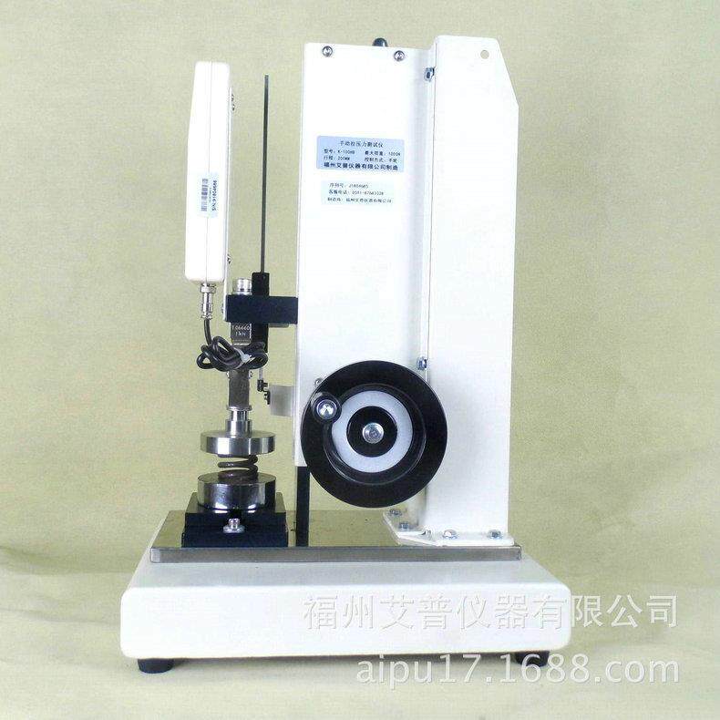 供应100公斤手动弹簧拉压试验机弹簧压缩拉伸强度测试仪K-100HB